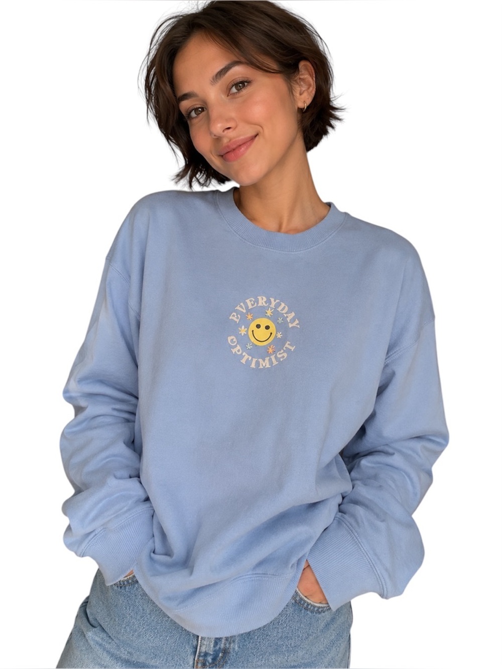Hollister “Everyday Optimist” Crewneck Pullover | Size Large